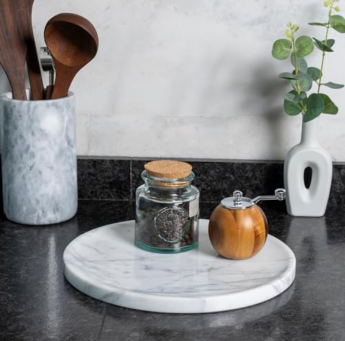 Natural Marble Decorative Tray for Bathroom Bedroom Kitchen Dresser