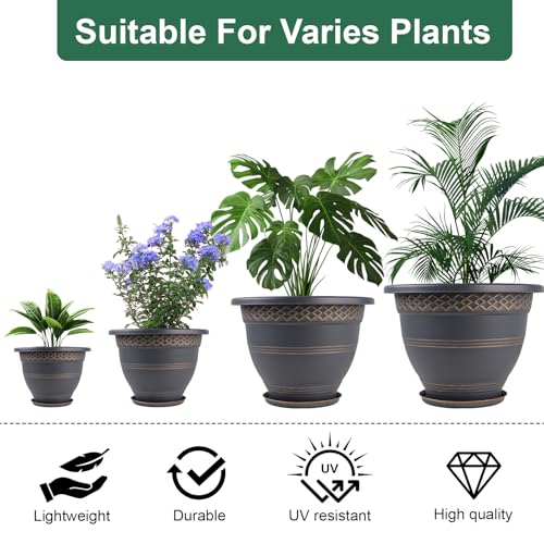 12 Inch Pots for Plants (4 Count)