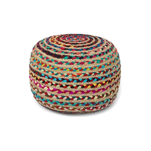 Jute Braided Pouf (2 Count)