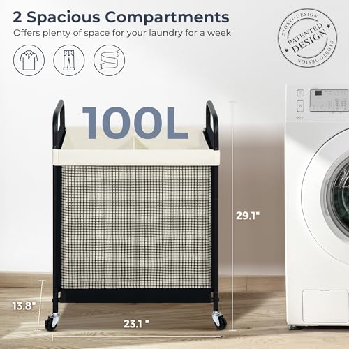 Laundry Hamper 2 Section