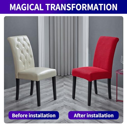 Stretch Chair Covers for Dining Room Set of 2