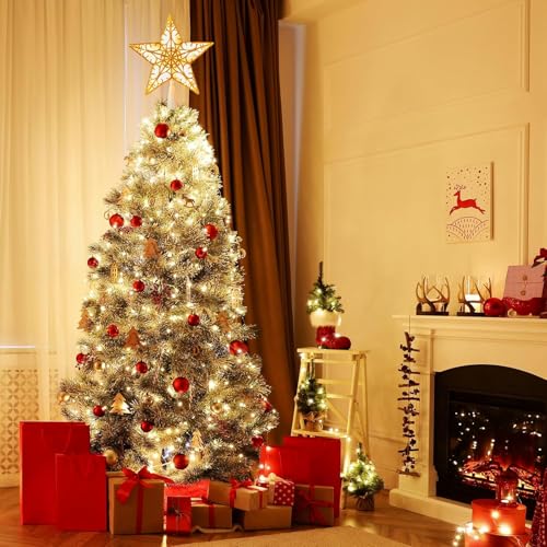 Christmas Tree Topper Star Lighted Plug in Christmas Tree Star Topper