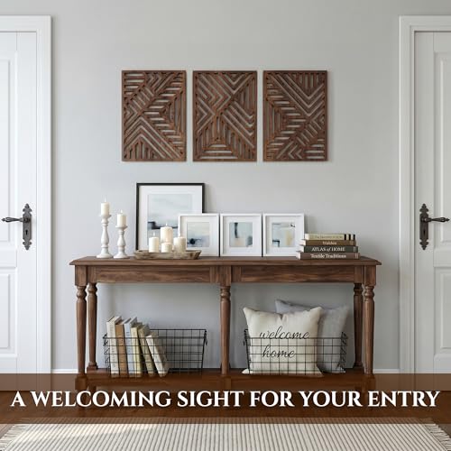 Modern Wooden Wall Sculptures (3 Count)