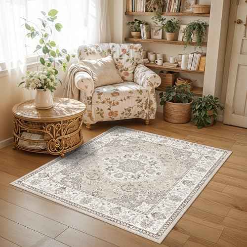 4x4 Washable Square Area Rug (16 Sq Ft)