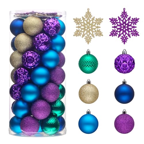 50ct Christmas Tree Decorations Ball Ornaments 2 Inches (50 Count)