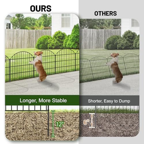 Metal Garden Fence 28 in x 11.7 ft (27.26 Sq Ft)