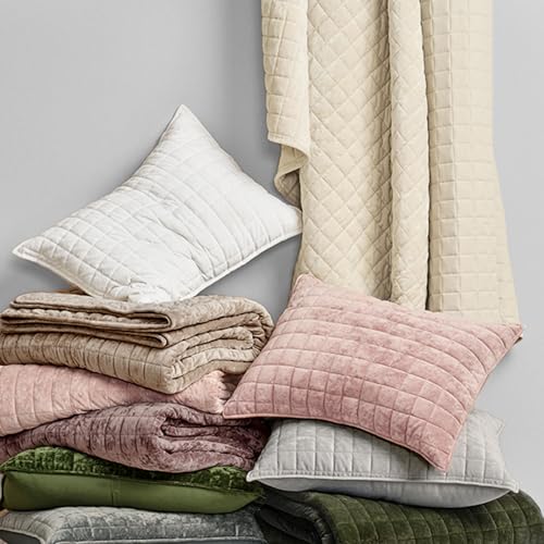 Channel Box Stitch Velvet Quilt Set