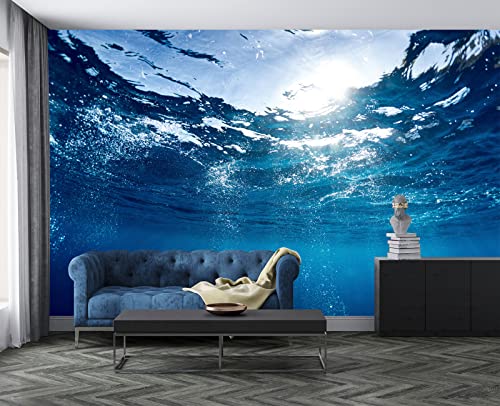Sunlight Shining into the sea wall Mural Wallpaper for Bedroom 178" x 117" (144.6 Sq Ft)