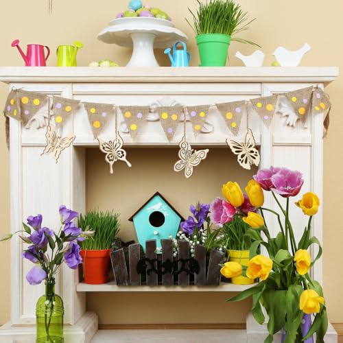 DIY 3D Spring Butterfly Wood Crafts to Paint (24 Count)