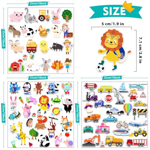 Window Clings Stickers for Kids Window Gel Clings Decals Thick Gel Clings Toddlers and Adults Classroom Home Nursery Airplane Birthday Party Supplies