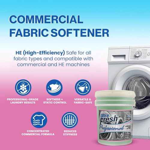 Professional 5 Gallon Fabric Softener for Commercial Washing Machines (640 Fl Oz)