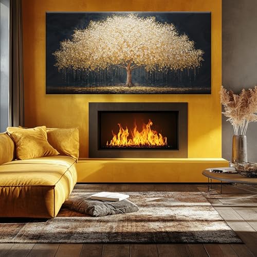 Large Wall Art Gold Tree Of Life Artwork Prints Canvas Art Wall Decor Painting Prints Gold Tree Large Abstract Wall Decor Picture For Living Room Bedroom Home Office Artwork 35"X 70"