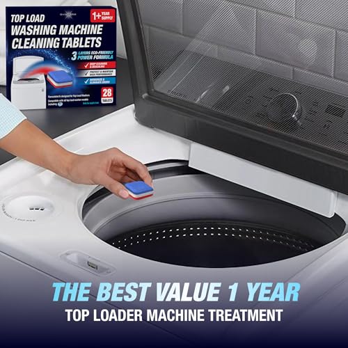 Washing Machine Cleaner 28 Pack & Dishwasher Cleaner Tablets 28 Pack Bundle (56 Count)