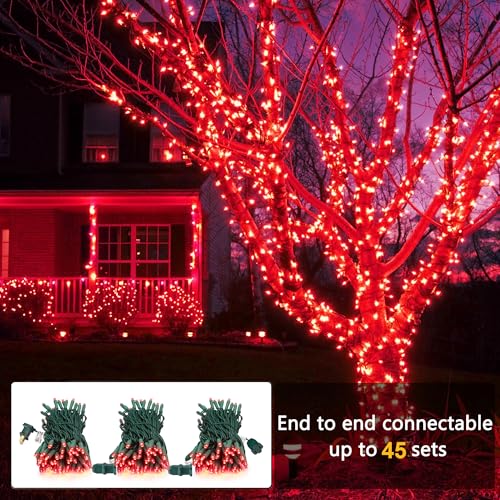 5MM Wide Angle Christmas String Lights Red