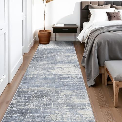 Washable Abstract 14ft Runner Rug (35 Sq Ft)