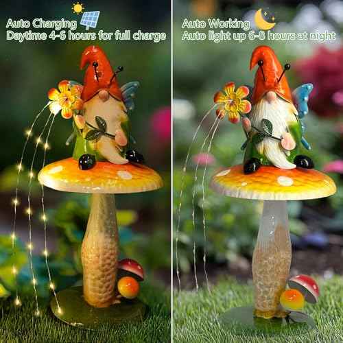 Solar Garden Gnome Figurine
