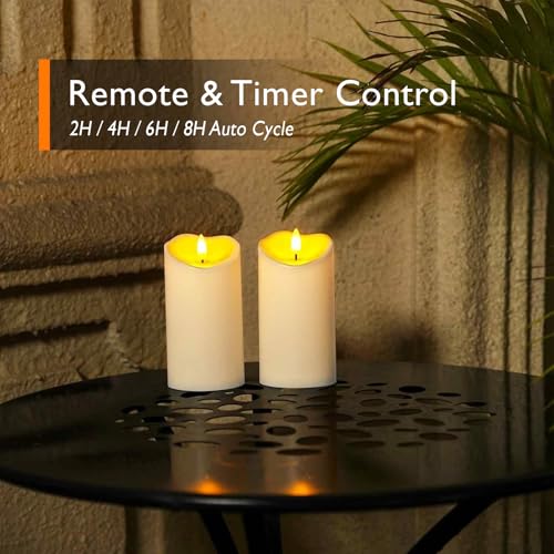 6"x3" Outdoor Waterproof Flameless Candles (2 Count)