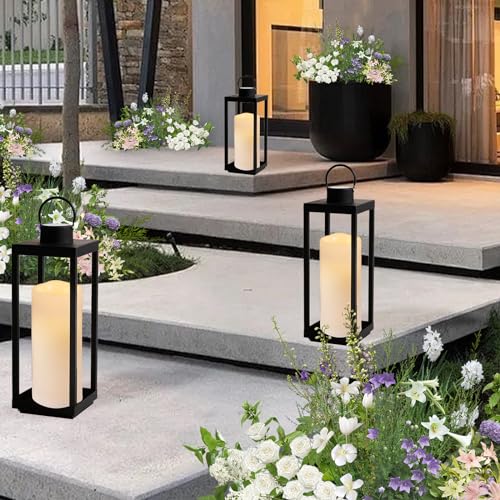 Large Waterproof Flameless Candles 6" 8" 10" x 4" (3 Count)