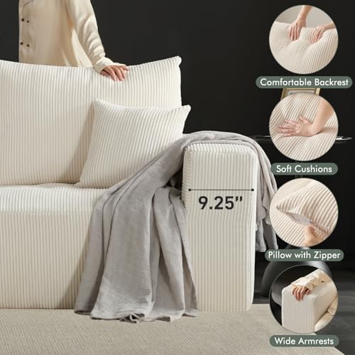 113" Modular Sectional Sofa Boneless U