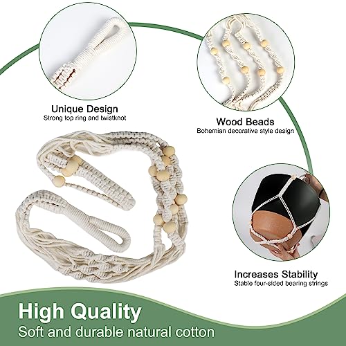 41.5 Inch Macrame Plant Hanger Indoor Outdoor with 12 Inch Flower Pot