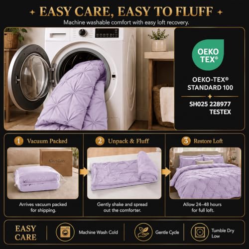King Size Comforter Set Lavender