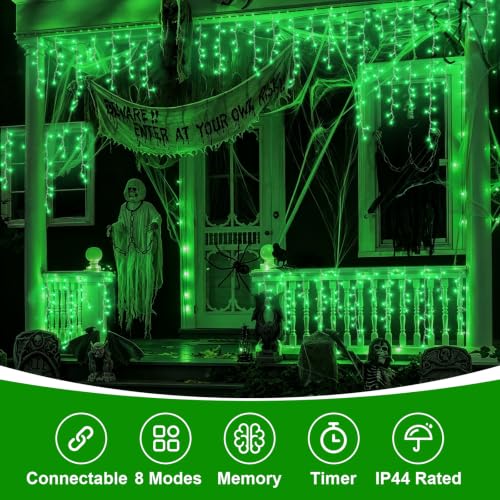 Green Halloween Lights (66 Foot)