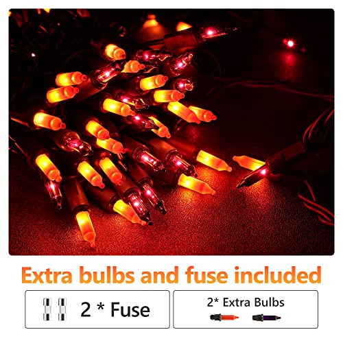Purple Orange Incandescent Halloween Lights (100 Count)