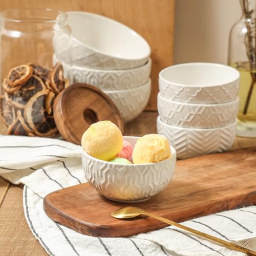 Sureasy Ceramic Ice Cream Bowls Set of 4 (4 Count)