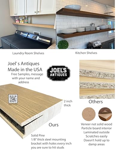 60 inch Wooden Floating Shelves for Wall