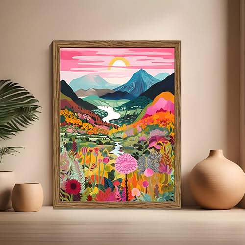 Boho Colorful Mountain Wall Art Set of 3 (3 Count)