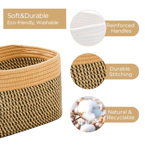 Small Cotton Rope Basket (3 Count)