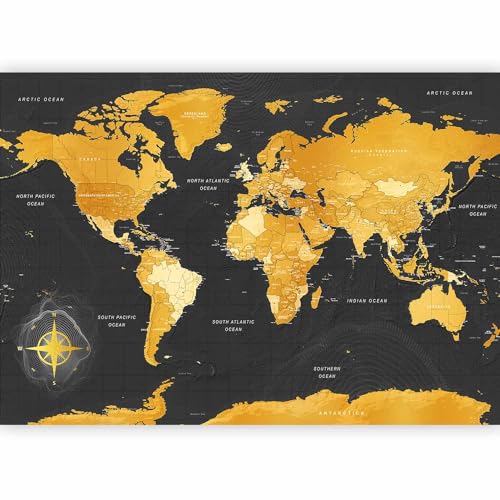 Premium Wall Mural World Map 197x138 in (10 Count)