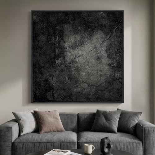Extra Large Framed Black Abstract Wall Art Decor for Living Room