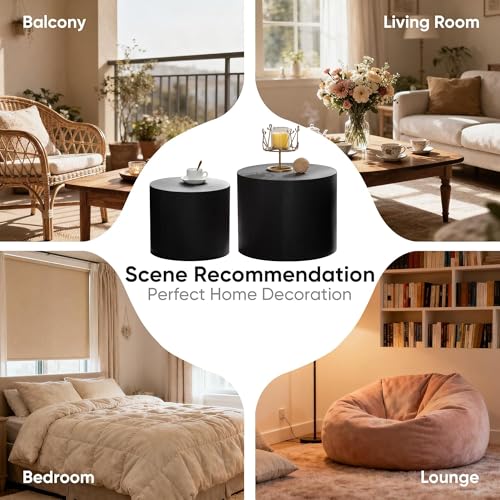 Nesting Round Coffee Table Set of 2 (2 Count)