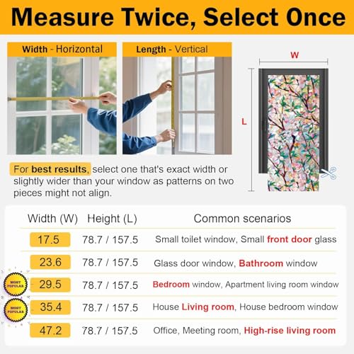 Rainbow Window Privacy Film Decorative (4107.3 sq inch sq inch)