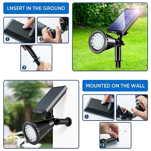 RGB Solar Spot Lights Outdoor Waterproof (4 Count)