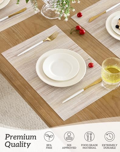 Lightsteel Beige with Yellow Placemats Set of 4 (4 Count)