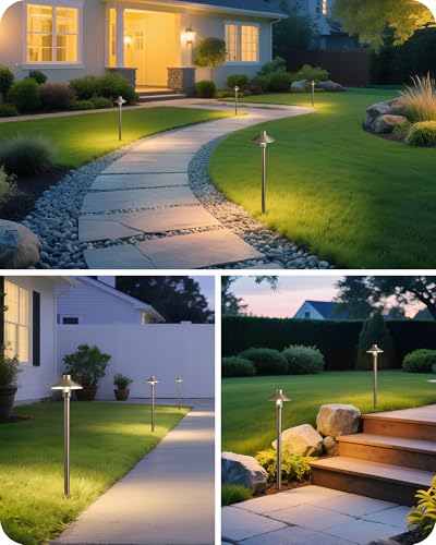 Solid Brass Low Voltage Landscape Lighting with G4 Bulbs 4 Pack (4 Count)