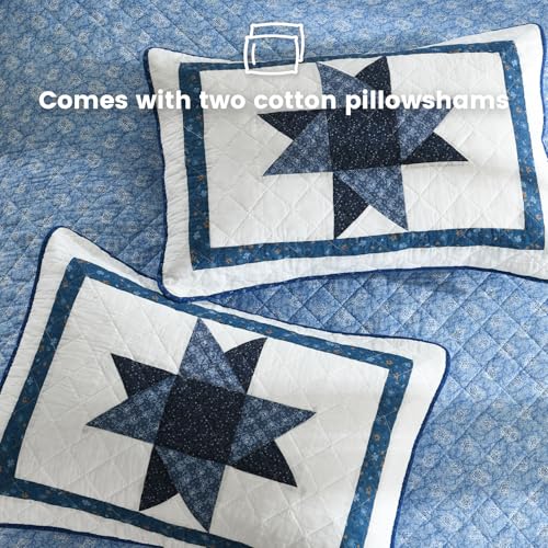 Handmade Quilted 100% Cotton Queen Comforter Set for Bed
