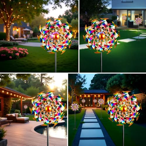 Solar Wind Spinners for Yard and Garden