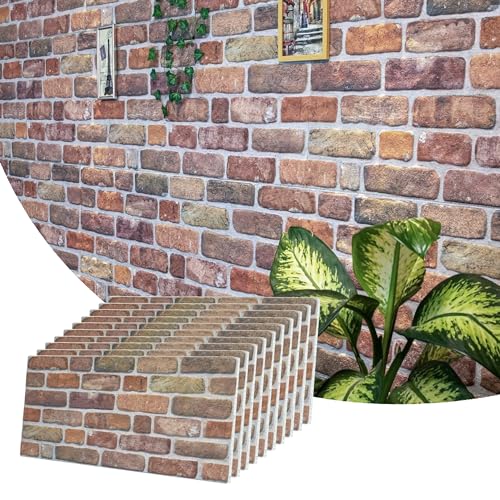 3D Wall Panels Faux Brick (10 Count)