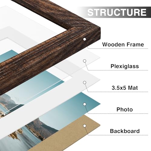 4x6 Picture Frames Set of 9 for Wall or Tabletop Display (9 Count)