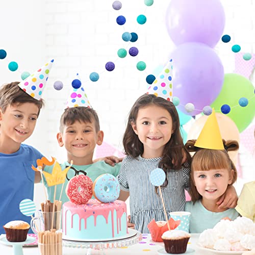 Felt Ball Garland Misscrafts 9.8 Feet 100% Wool Roving Pom Pom Garland 20mm Colorful for Baby Shower Grand Opening Party Festivals Room Decorations (36 Count)