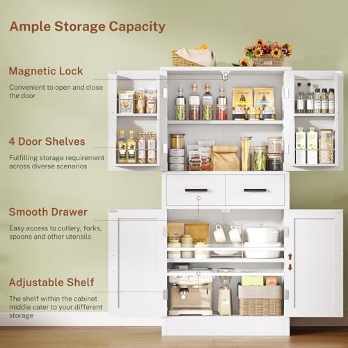 Pantry Cabinet with 4 Doors