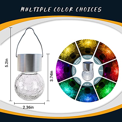 Solar Lights Outdoor Garden Decor Hanging Lantern for Outside 16Pc (16 Count)