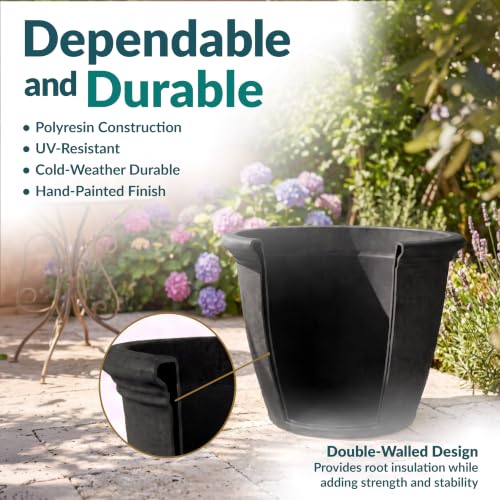 Sunnydaze Anjelica 15.25'' Large Plastic Planter Pot for Plants