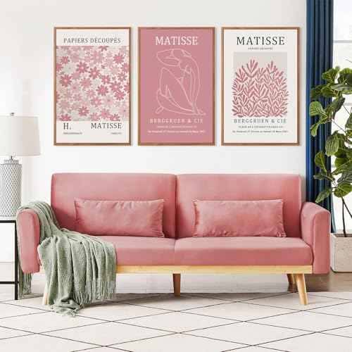 Matisse Pink Framed Wall Art Set