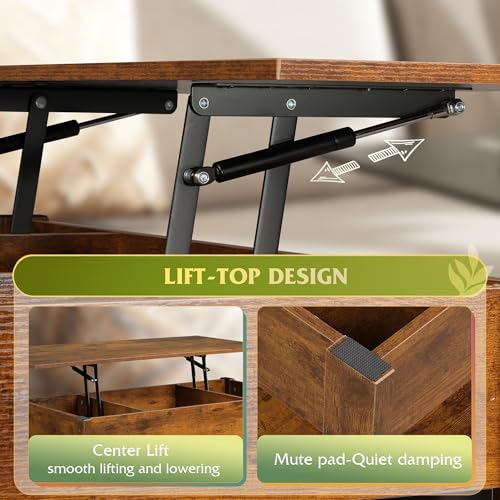 Lift Top Coffee Table with 2 Drawers
