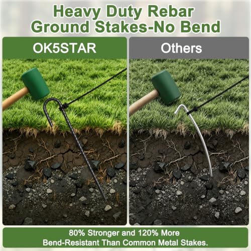 12 Inch J Hook Rebar Stakes 55 Pcs (55 Count)
