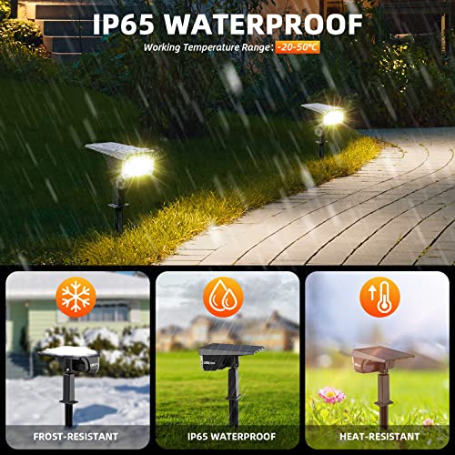 3 Brightness Modes Solar Outdoor Lights with Super Bright 40LEDs (6 Count)